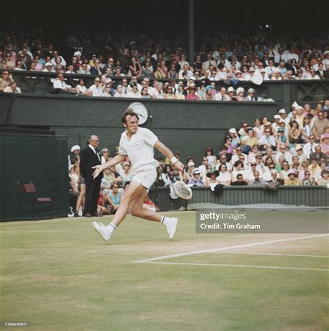 Australian Tennis Player John Newcombe In Action In The Mens Final