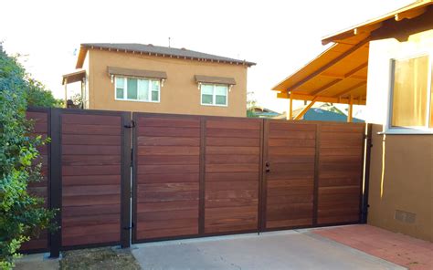 Steel Framed Wood Gates Custom Steel Framed And Wood Framed Gates In