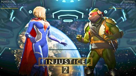 Injustice 2 Power Girl Vs Raphael Youtube