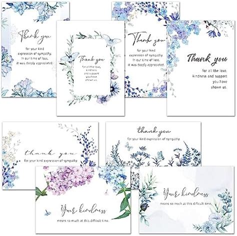 Amazon Biroyal Funeral Thank You Cards English Office Products