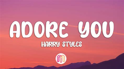 Harry Styles Adore You Lyrics Youtube