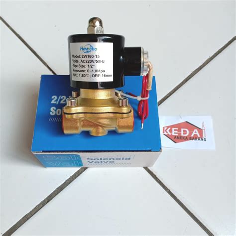 Jual Solenoid Valve 1 2 1 2 Inch Brass Kuningan 220V AC 220VAC NC DN15