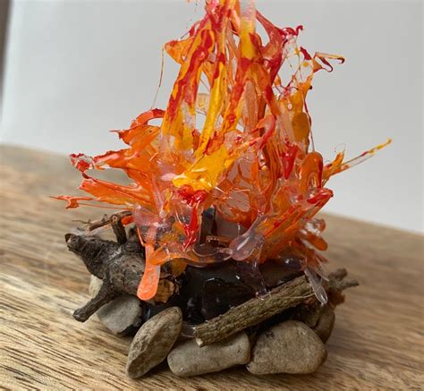 Dollhouse Miniature Fire Mini Campfire Miniature Fire Mini Firepit