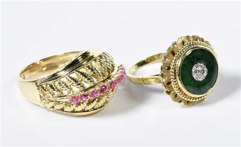 Lot 810: Two 18K Italian Fashion Rings | Case Auctions