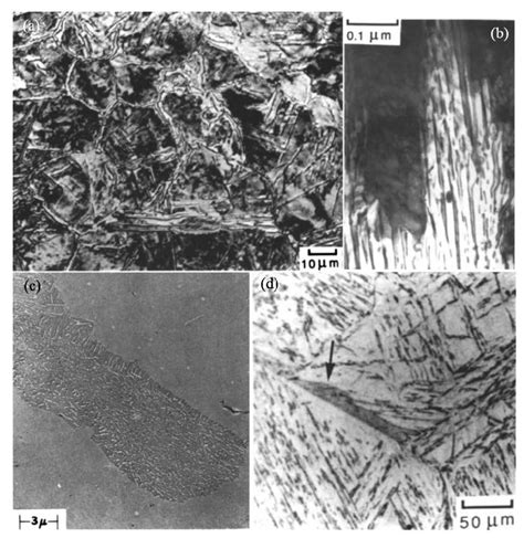 15: Microstructure of (a) Inverse bainite; (b) Pearlite bainite; (c ...