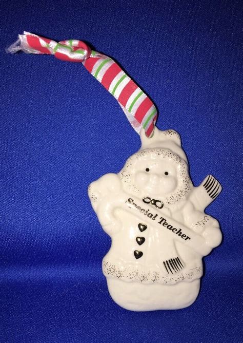 Lenox Merrily Yours Snowman Special Teacher Holiday Christmas Ornament