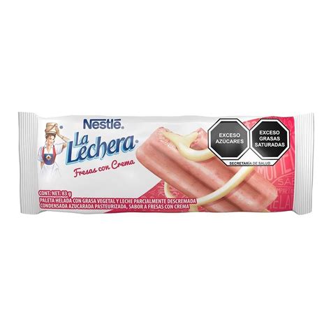 Paleta Helada Nestl La Lechera Sabor Fresas Con Crema G Walmart