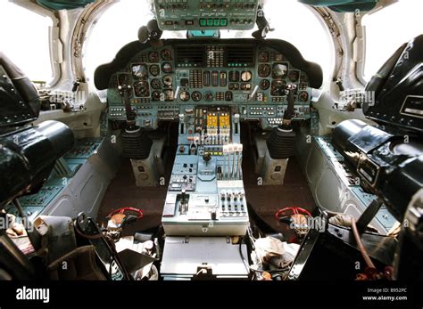 The cabin of a Tu 160 Blackjack strategic bomber Stock Photo - Alamy