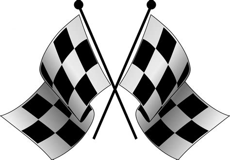 Download Crossed Checkered Flags Racing Finish Line