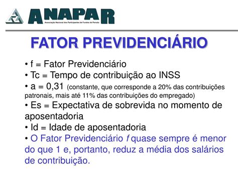 Ppt Fator Previdenci Rio E Sua Influ Ncia Sobre Os Benef Cios Do Inss