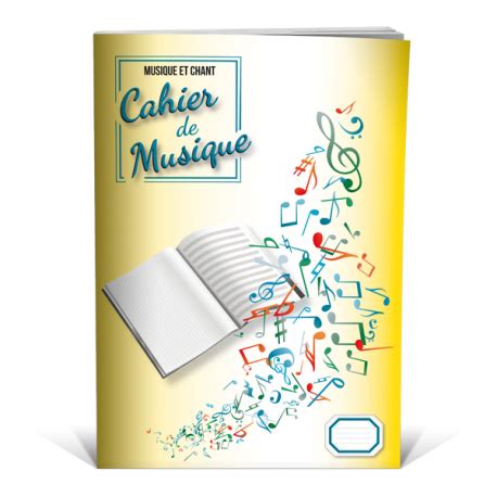 cahier de musique et chant A4 mixte 12 portées papeterie musicale