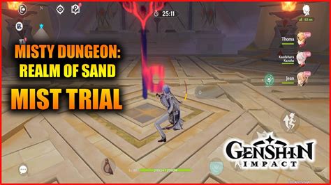 Genshin Impact Misty Dungeon Realm Of Sand Mist Trial Walkthrough