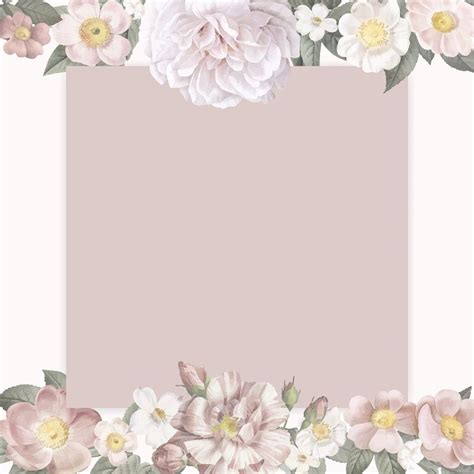 Elegant Floral Frame Design Vector Premium Vector Rawpixel