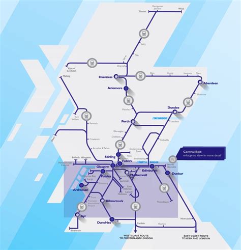 Scotland and Scotrail train / rail maps