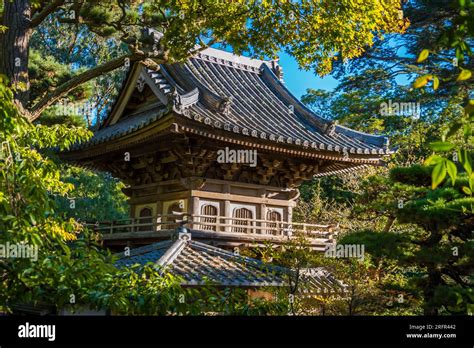 Japanese Tea House In Japanese Garden In San Francisco California