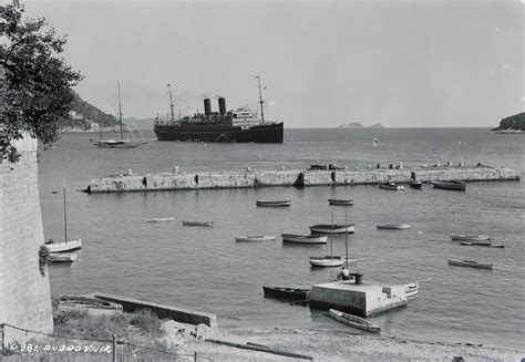 A Distant Starboard Bow View Taken From Wide Off The Bow Of The