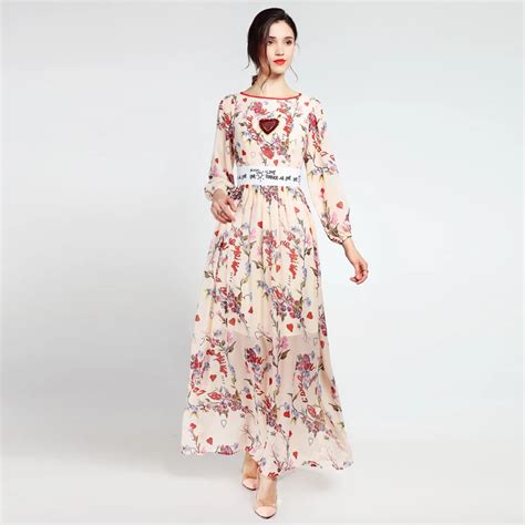 High Quality 2018 New Designer Fashion Runway Maxi Dress Women S Long