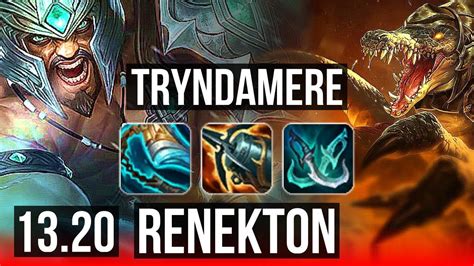 TRYNDA Vs RENEKTON TOP 3 4M Mastery 8 Solo Kills Legendary 400