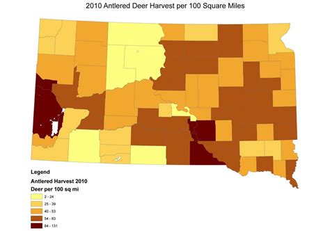 South Dakota Population Density Map