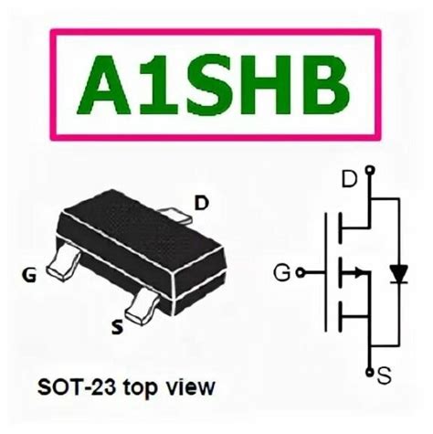 SI2301 A1SHB транзистор (5 шт.) SOT23 SMD аналог UT6401 схема AO3407A ...