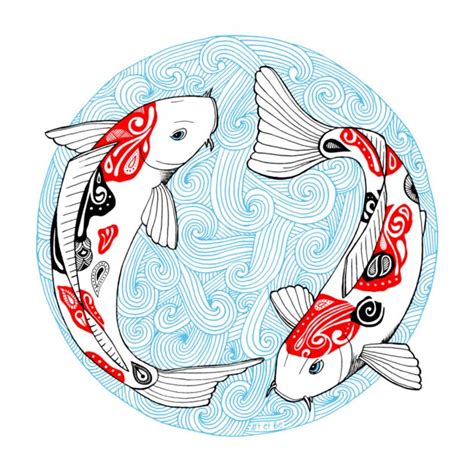 Kois Et Be Circle Kois By Art Et Be Koi Art Koi Fish Drawing Fish Art