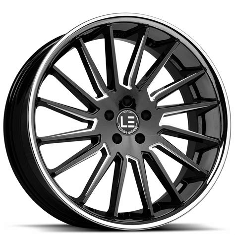 Luxxx Alloys Wheels Lux Le Gloss Black Milled With Ss Lip Rims