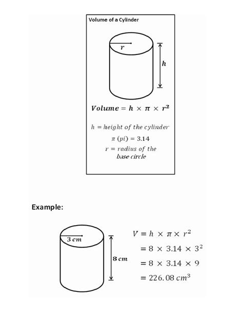 The Volume Of A Cylinder Is Shown In Two Different Sizes And Shapes