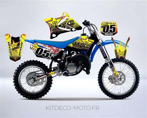 Graphic Kit Yamaha Yz Rockstar Yellow Kitdeco Moto Fr