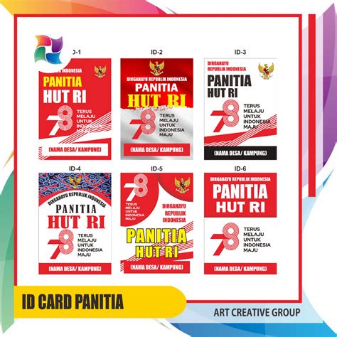 Jual Tanada Pengenal Panitia Name Tag Panitia 17 Agustusanname Tag