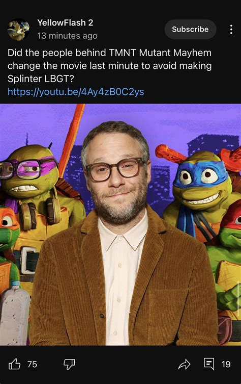 If The Grifters Cant Preach That Spinter Was Gay In Mutant Mayhem Theyll Claim That He Used