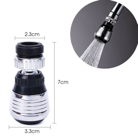 3 Modes Anti Splash Water Saving Faucet Aerator 360 Degree Swivel