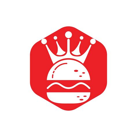 Burger king vector logo design. Burger with crown icon logo concept ...