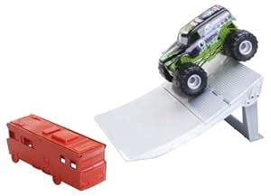 Amazon Hot Wheels Monster Jam Mega Crash Ramp Playset Toys Games