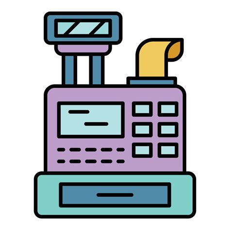 Cashier machine icon color outline vector 15660785 Vector Art at Vecteezy