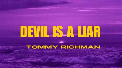 Tommy Richman Devil Is A Lie Lyrics Youtube