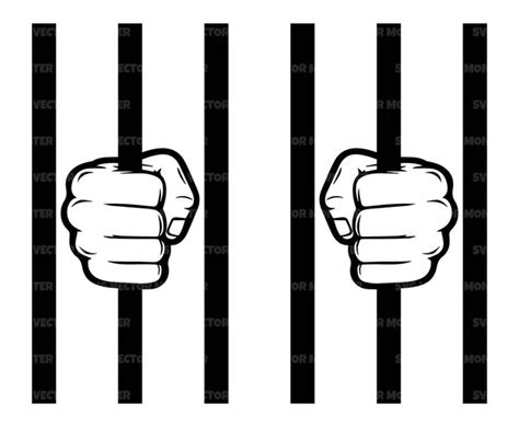 Prison Bars Svg, Jail Bars Svg, Jailed, Imprisoned, Black Bars. Vector ...