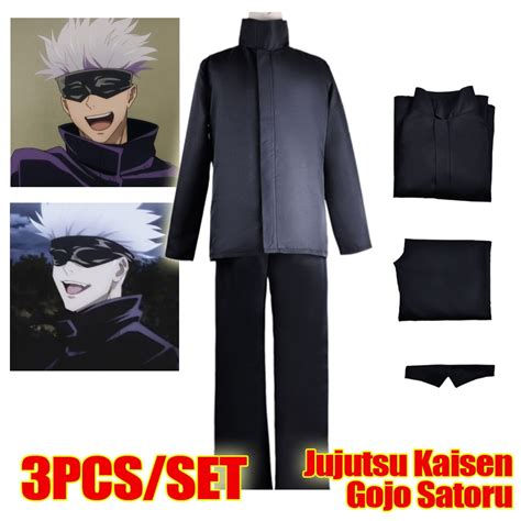 Gojo Satoru Costume Jujutsu Kaisen Cosplay Sets Suit With Top Pants Eye