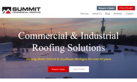 Summit Commercial Roofing Website Design Analysis DesignRush