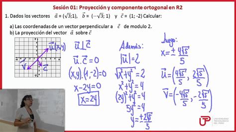 Proyección ortogonal entre vectores Ejercicio 1 YouTube