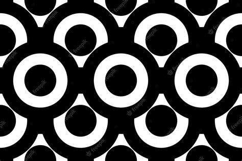 Premium Vector Black And White Circle Pattern Background Wallpaper Vector