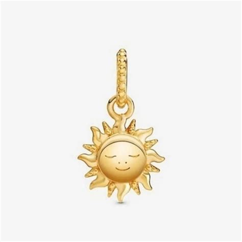 Gold Sun Pandora Charm Etsy