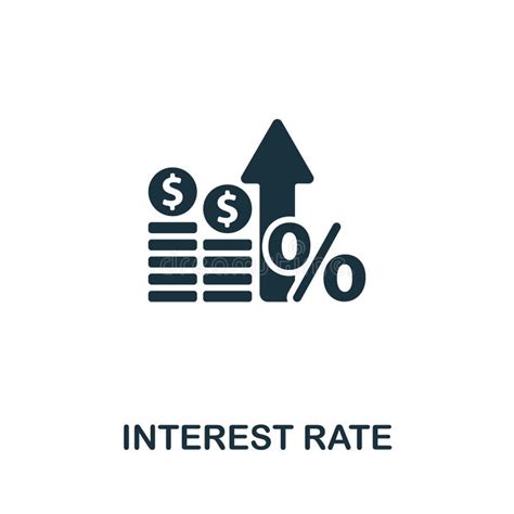 Interest Rate Icon. Monochrome Simple Line Stock Market Icon for ...