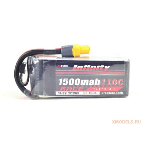 Infinity 4S 14 8V 1500mAh 110C Race Spec Graphene LiPo Battery