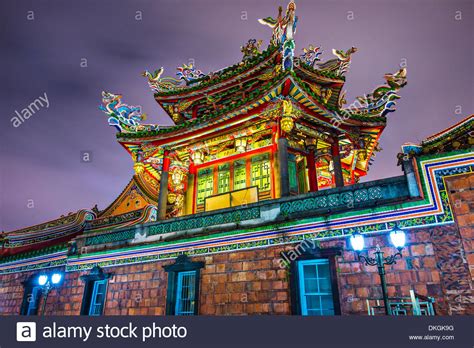 Longshan Temple Outer Wall Detail Taipei Taiwan Stock Photo Alamy