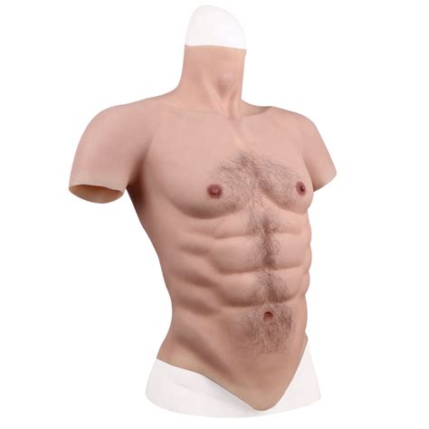 Eyung Silicone Muscle Suit For Man Cosplay Costume Male Fake Chest Bodysuit Realistic Simulation