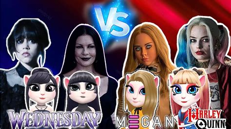 My Talking Angela 2 Wednesday Addams And Morticia Addams Vs Harley