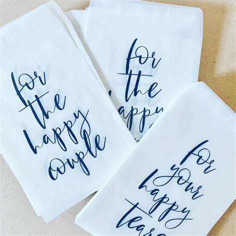 Happy Tears Tissue Packets Wedding Tissues Wedding Guests Etsy