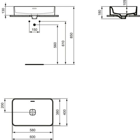 Lavabo Ideal Standard Strada Ii X Nadgradni Etvrtasti Aqua Casa