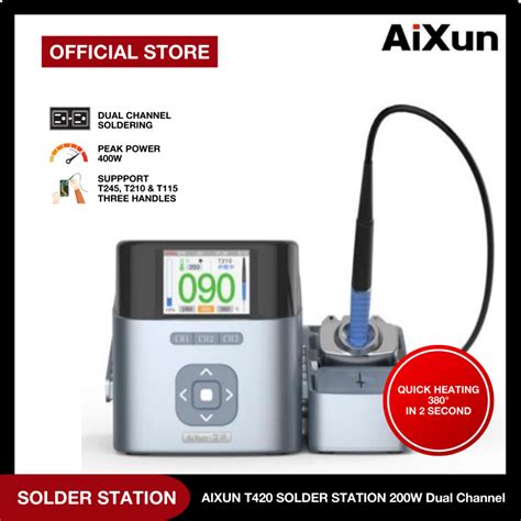 Jual Aixun T Solder Station Dual W Dual Channel Intelligent Smart