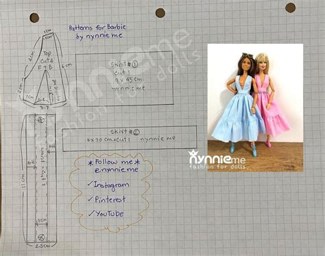 Nynnie Me On Instagram Pattern For Barbie By Nynnie Me Diy How To